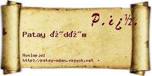 Patay Ádám névjegykártya