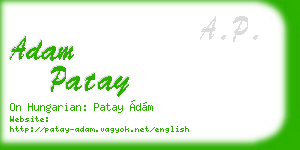 adam patay business card